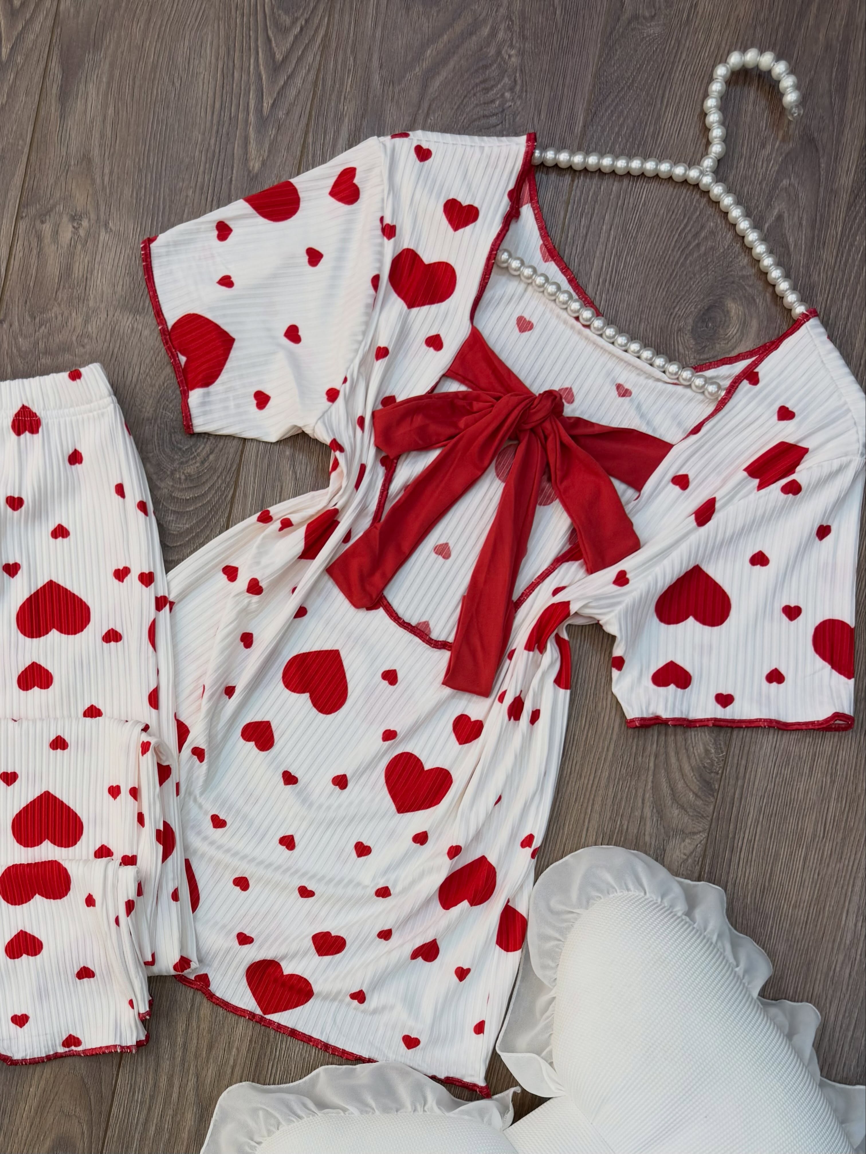 NO1268# Women printed two-piece pajama set wholesale thumbnail 4