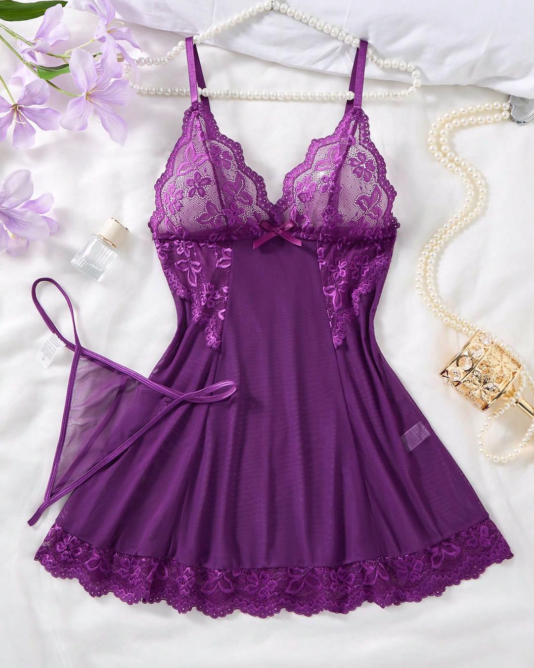 NO9005# Women lace intimate sleepwear wholesale thumbnail 2