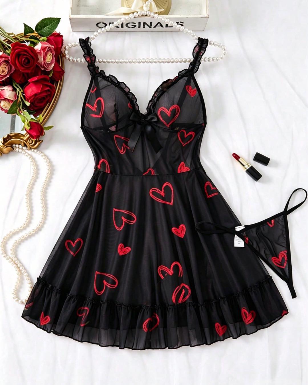 NO9005# Women lace intimate sleepwear wholesale thumbnail 4