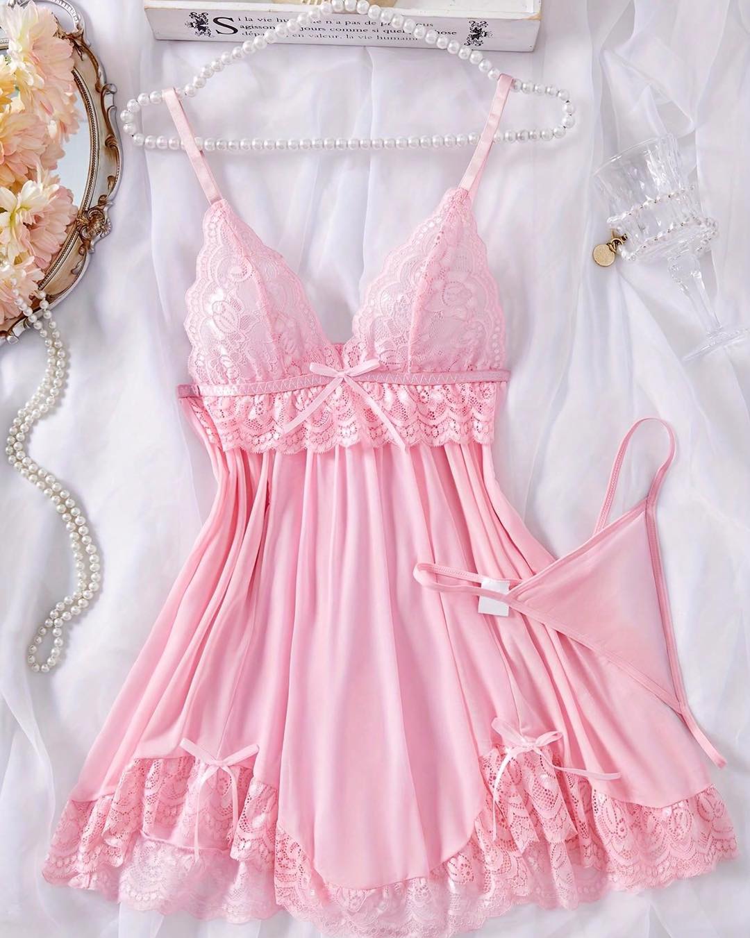 NO9005# Women lace intimate sleepwear wholesale thumbnail 5