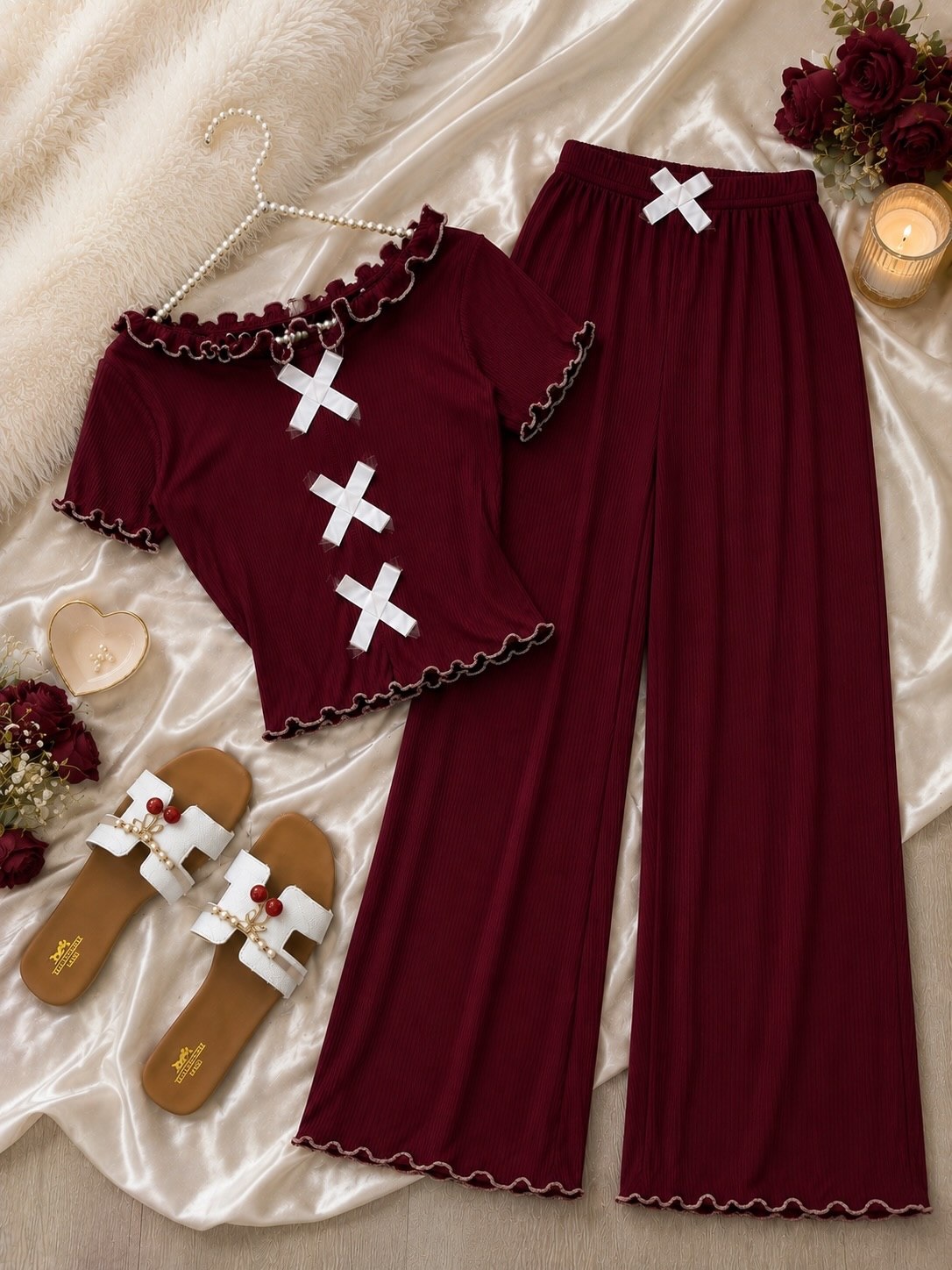 NO1273# Women printed sleepwear set wholesale for Middle East wholesale buyers