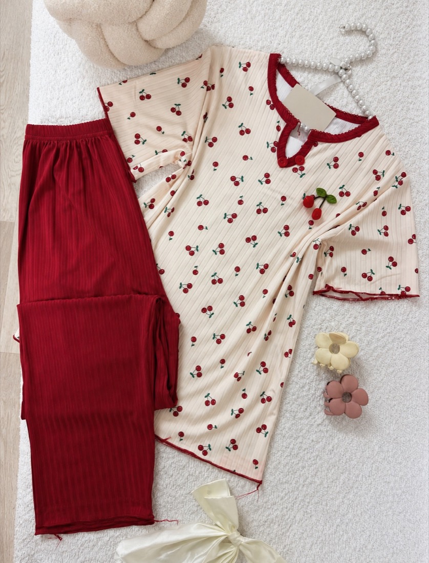 NO702# Women short sleeve printed pajama set supplier wholesale product image 2