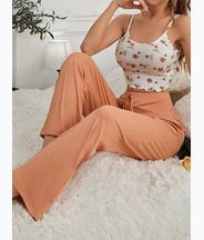 NO718# Women camisole wide-leg loungewear set wholesale wholesale product image 1